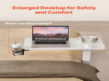 Overbed Table, Mobile Bed Side Table 4 Hidden Wheels, Height Adjustable Rolling Laptop Desk V952-CSZGXDZZCSPBL8D3V001V0