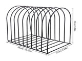 Stylish Iron Desktop Bookshelf, Black, Multi-Tiered Design, Easy Assembly, Office Use V1366-AZ2-W-18187