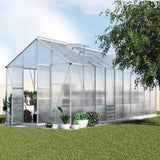 Green Fingers Greenhouse 6.03x2.44x2.68M Double Doors Aluminium Green House Garden Shed GH-ALU-C-603X244X268-AB