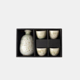 Sake Set for Four 280ml Green Drip Glaze V637-C1091