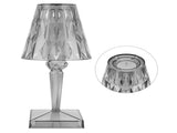 LED Crystal Table Lamp Transparent Prism Dimmable Desk Lamp USB Charging Indoor LightingGray V1294-YM0901-3119210122315
