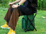 Portable Cooler Stool Multi-Function Folding Fishing Chair - Green V1308-DSZKI-898-1