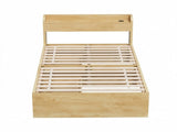 Artiss King Single Bed Frame with 2 Drawers Platform Bed with Headboard Bed Base with USB Ports WBED-F-AURA-KS-WD-AB