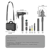 multifunctional entrenching shovel, axe set, outdoor camping, folding shovel, vehicle mounted tool, V1102-145-12437-BLK-4SD14-26J