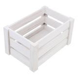 Decorative White Wooden Crate Rustic Home Storage Multi-Function Living Room V1369-AZ3-W-10664