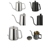 600ml Pour Over Kettle Coffee Maker Stainless Steel Gooseneck Drip Tea Pot Jug-Black 600ML V1263-JX-293