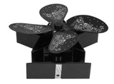 4 Blades Heat Powered Fan Santa Claus Pattern Fireplace Fan for Heat Distribution Circulating Warm V1294-YM0714-3113210211011