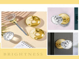 1 Set Glass Door Knobs Antique Crystal Vintage Mortise Style Fluted Replacement Kit with 2-1/2 in V1259-DP01-A-1164