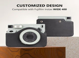 Fuji WIDE 400 Camera Case, PU Leather Protective Case Compatible for Instax WIDE 400 Instant Camera V1366-AZ2-W-02316