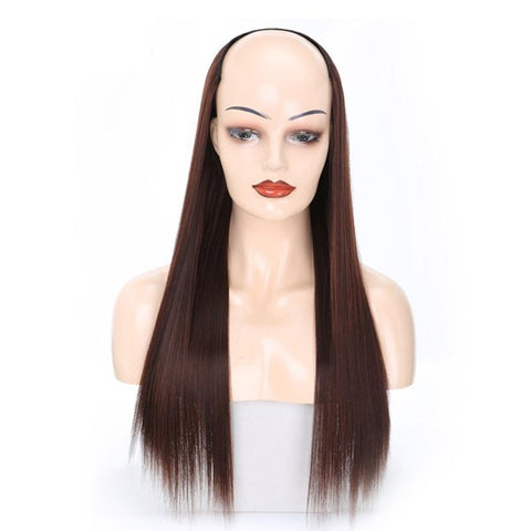 U-Shaped Chestnut Half Wig - Long Straight PRL-8099407550DBT_NZ