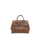 Size L Brown Elegant Women's Leather Briefcase Tote Vintage Style Large Capacity Commuter Handbag V888-ELOSUNG27563