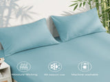 4 Piece Ultra Soft Bamboo Breathable Sheet Set -Hotel 2000TC Breathable Bed Sheets Set with 37 V1317-BAMBOO-AUQ-4JT-SKY-BLUE