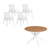 Gardeon 7PCS Outdoor Dining Set Table and Chairs Patio Garden Furniture Steel FF-DIN-STA-7SET-WH