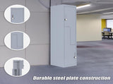 Grey Two-Door L-shaped Office Gym Shed Storage Lockers V63-835141