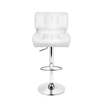 Artiss 2x Bar Stools Gas Lift Leather Padded White BA-TW-4059-WHX2