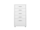 Levede 5 Drawer Office Cabinet Drawers White HO0575-5-WH