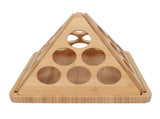 Coffee Capsule Storage Rack Triangular Rotating Wood Desktop Coffee Capsule Organizer for 24 Coffee V1294-YM0901-3118250184111