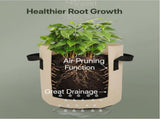 Tan 5-Gallon Breathable Grow Bags with Reinforced Handles Includes 5 V1188-MS-909-039