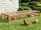 i.Pet Chicken Coop Wooden Pet Run Rabbit Hutch Large Outdoor Cage with Play Area Brown PET-GT-RR-6