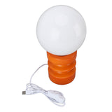 Retro Table Lamp Decorative Glass Lampshade Wooden Base USB Small Nightstand Light for Bedroom V1294-YM0901-3119240076911