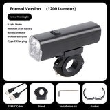 1200 Lumens Bike Light for Night Riding, USB-C Rechargeable Bike Headlight, Aluminium Alloy V1192-AZ-W-3811