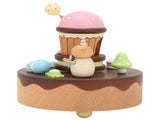 Music Box Bear and Dessert House Shape Valentine's Day Gifts Home Decoration Wooden Crafts V1294-YM0901-3115210087711