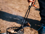 Metal Fireplace Tongs with Wooden Handle 47cm Safe Distance for Firewood Handling V1258-DP02-BOL-108