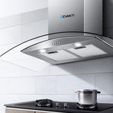 Devanti 900mm Range Hood 90cm Rangehood Glass Canopy RH-D-V71-MC-90