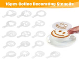 21pcs Coffee Art Set 12oz/350ml Stainless Steel Milk Frothing Pitcher with Scale 16pcs Coffee V1294-YM0901-H49324-6