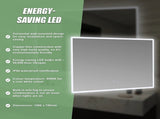 Smart Mirror Bathroom Vanity LED Lighted Wall Mirror 1000x700mm V63-837531