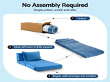 Artiss 2 Pack Folding Sofa Bed Armless Lounger Foam Floor Sofas Futons Couches SB-B-COMP-1010-BUX2