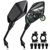 Universal 10mm 8mm Rearview Mirrors with 7/8" Handlebar Mount Side Mirror Fits Motorcycle/ATV for V1369-AZ3-W-21514