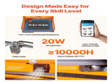 Laser Engraver, 20W, Laser Engraving and Cutting Machine with Enclosure, Laser Cutter Engraver V952-FBSJGDKJ20W3FUFFH001V3