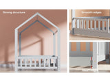 Artiss Bed Frame Wooden Kids House Frame Grey ROCK WBED-F-HOUSE-ROCK-S-GY-AB