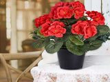 Artificial Faux Outdoor Flowers Plants For Spring Summer Decoration Fake Silk Camellia Look Real For V1192-AZ-W-29373