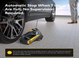 Black CaRSun Tire Inflator Portable Air Compressor LED Light Tire Inflator DC 12V V1102-806-BLA-79386