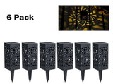 DC2V 0.06W Solar Powered Energy LED Lawn Lamp Outdoor Light 6 Pack Hollow-out Design Sensitive Light V1294-YM0901-L2509-6