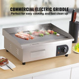 VEVOR 3000W 54cm Commercial Electric Countertop Griddle Flat Top Grill Hot Plate V952-PDDBLDQ2210MMOPHZV3