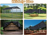 Chicken Coop Cover 90% Sunblock Shade Cloth for Poultry Cages Black Polyethylene UV Protected V1366-AZ2-W-17613