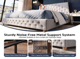 Artiss Queen Bed Frame with Tufted Headboard and Plywood Slats Grey BFRAME-G-KOLA-Q-GY-ABC