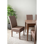 Mesi Dining Chair x2 - Cocoa Legs Mocha Colour Vinyl Upholstery V656-241346