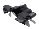 8 Blades Wood Stove Fan Aluminum Alloy Quiet Efficient Heat Powered Fireplace Fan with Magnetic V1294-YM0901-3114240088711
