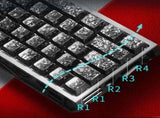 Universal Fit Carbon Fiber Keycaps Complete 119 Keys Set for Standard Keyboards Offering Wear V1192-AZ-W-23570