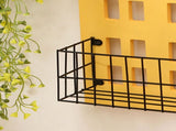 Wall Storage Shelves Hand Made Wood House Shape Wall Mounted Shelf for Bedroom Living Room Yellow V1294-YM0716-3115220072911