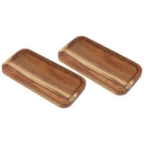 SWETRACE Wood Fruit Tray Wooden Tray Multi-Color 2Set V1189-LWWAL-20260327-03686