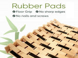 Bamboo Bath Mat for Bathroom - Wooden Bathmat, Sauna Spa Steps Decor and Accessory - 40*60cm V1366-AZ2-W-07601