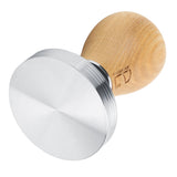58mm Stainless Steel Flat Coffee Tamper Powder Pressed Hammer with Height Adjustable Wooden V1294-YM0901-3118200176411