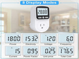 Upgraded Watt Meter Power Meter Plug Home Energy Monitor Snap Button Kit with Snaps Pliers, 240 V1258-DP02-C-949