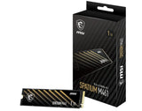 MSI SPATIUM M461 PCIe 4.0 NVMe M.2 1TB Internal SSD PCIe Gen4 NVMe V1202-V2-HBM-SPATIUM-M461-1TB