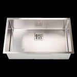 810x505mm Handmade 1.5mm Stainless Steel Undermount / Topmount Kitchen Sink with Square Waste V63-817883